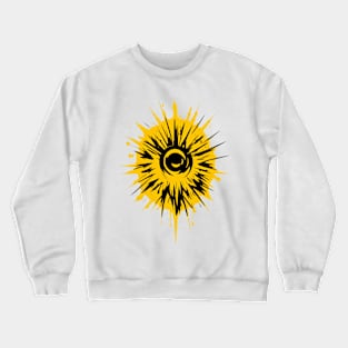 Abstract Minimalist Cool Symbol: Golden Sun Crewneck Sweatshirt